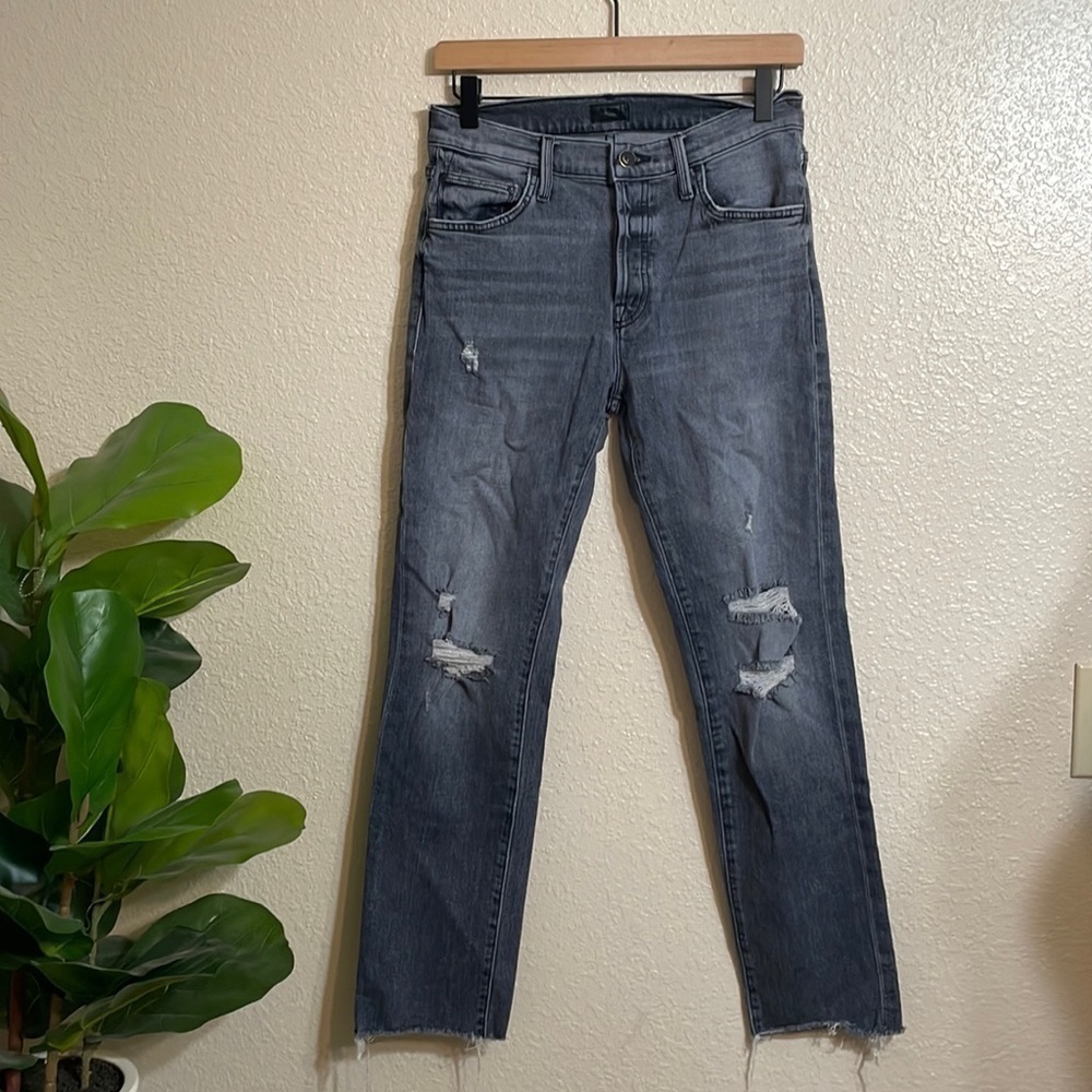 MOTHER The Scrapper Cuff Ankle Fray jeans